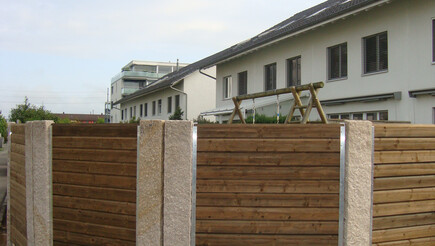 Holz Sichtschutz aus dem 2016 in 4313 Möhlin Schweiz von Zaunteam Nordwest.