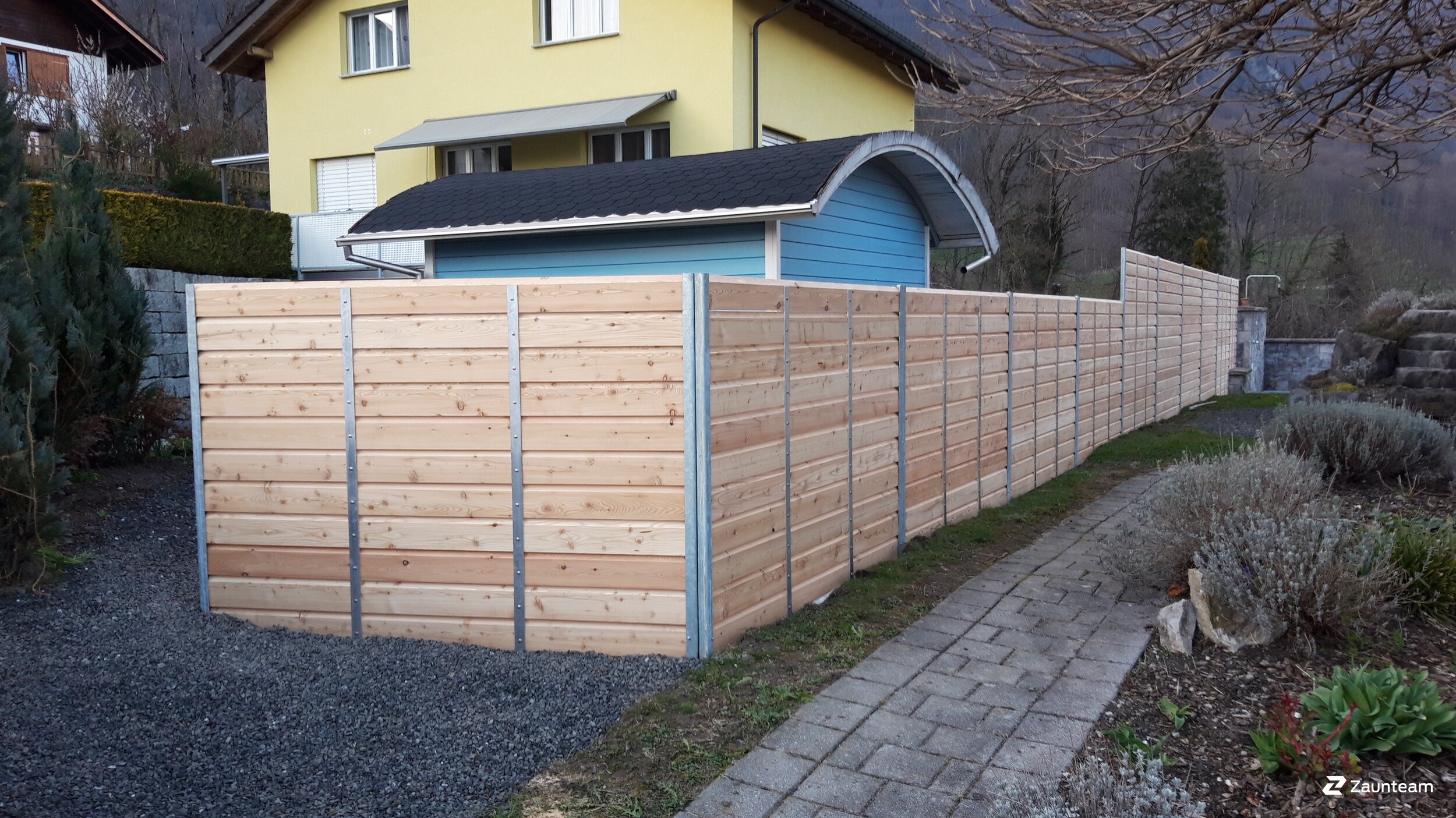 Holz Sichtschutz aus dem 2020 in 9467 Frümsen Schweiz von Zaunteam Werdenberg.